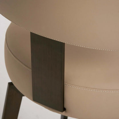 Clermont Counter Stool by Interlude Home. Made from stainless steel, vegan leather in a modern style.