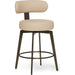 Clermont Counter Stool by Interlude Home. Made from stainless steel, vegan leather in a modern style.