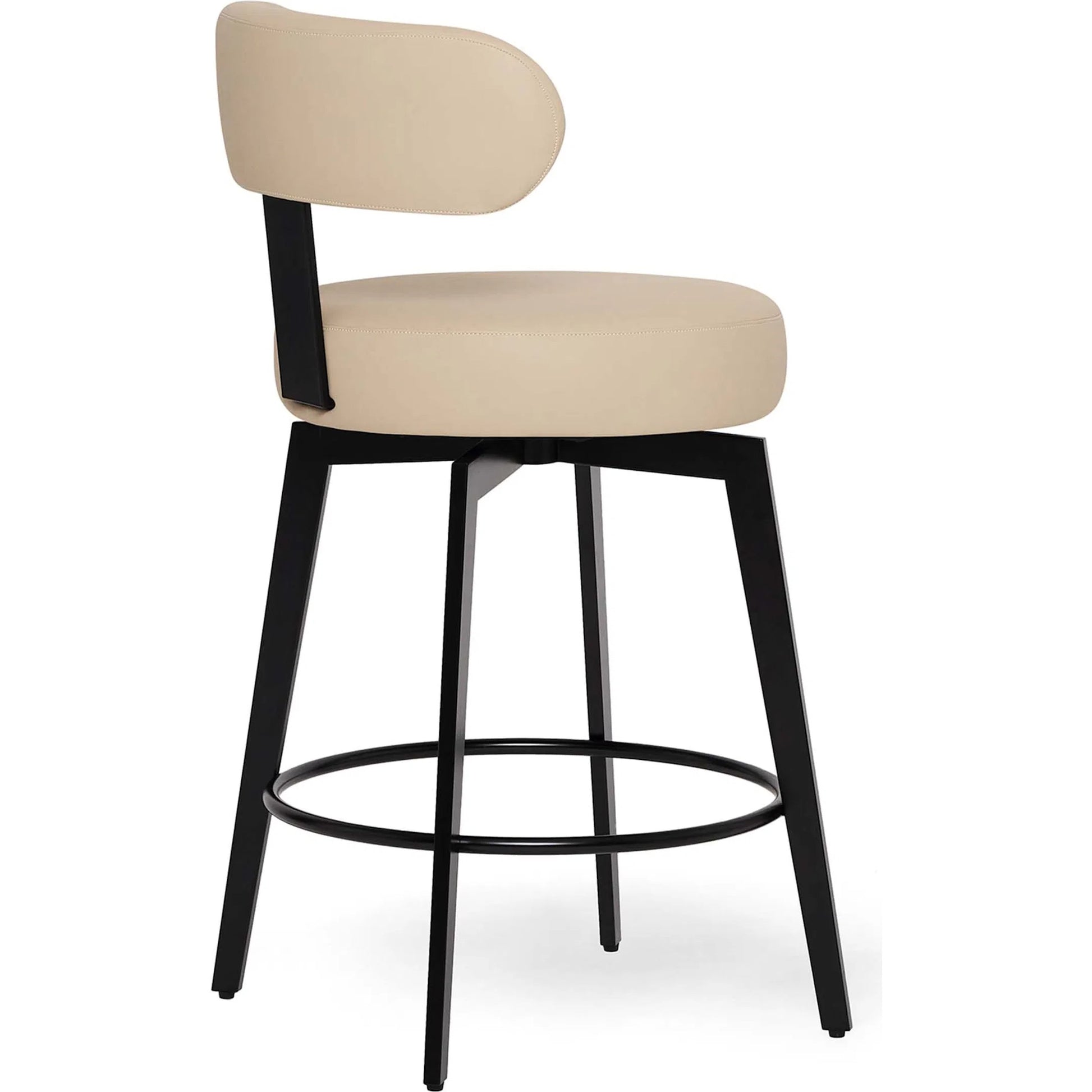 Clermont Counter Stool by Interlude Home. Made from stainless steel, vegan leather in a modern style.