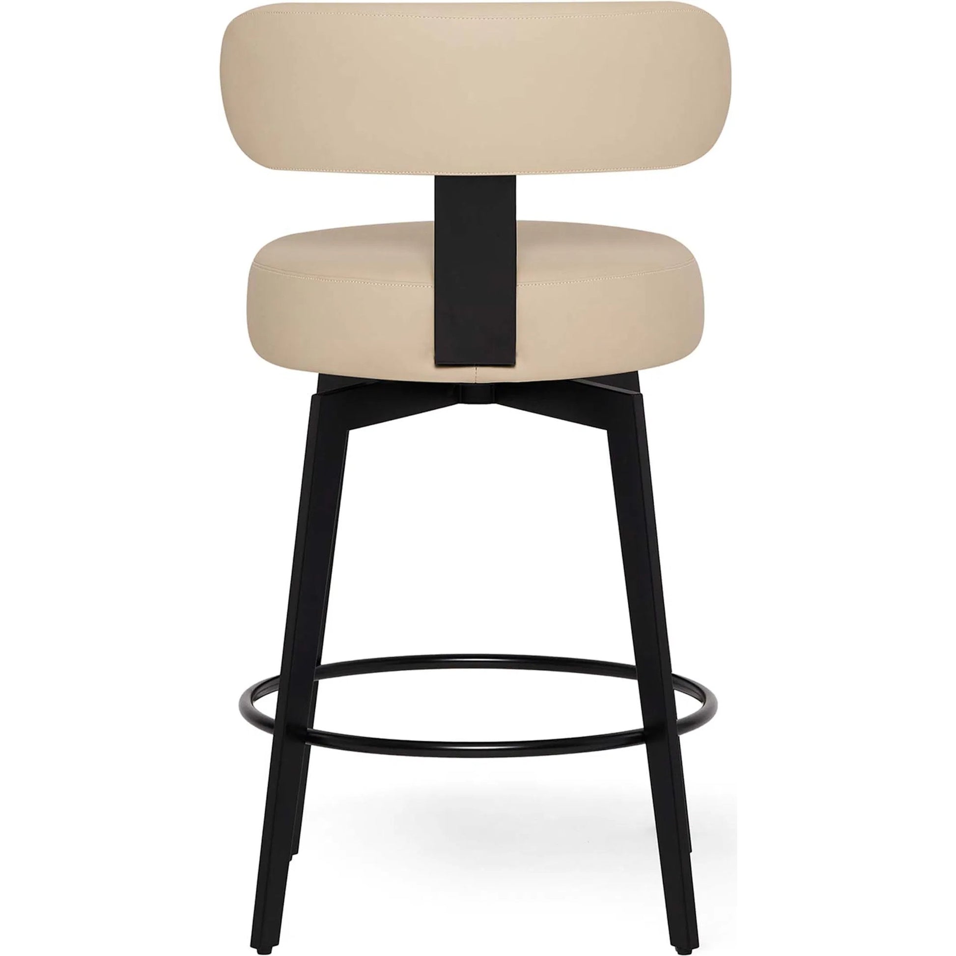 Clermont Counter Stool by Interlude Home. Made from stainless steel, vegan leather in a modern style.
