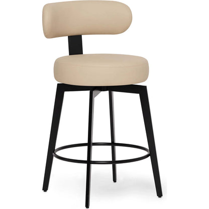 Clermont Counter Stool by Interlude Home. Made from stainless steel, vegan leather in a modern style.