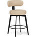 Clermont Counter Stool by Interlude Home. Made from stainless steel, vegan leather in a modern style.