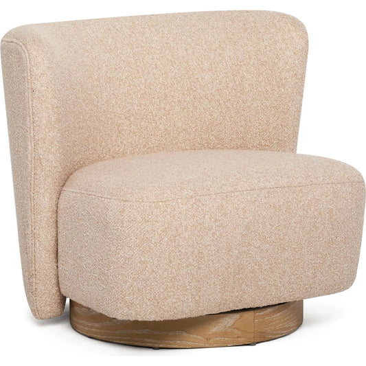 Dorian Swivel Lounge Chair by Interlude Home. Made from ash, fabric in a unique style.