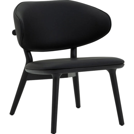 Soren Lounge Chair by Interlude Home. Made from oak, vegan leather in a unique style.