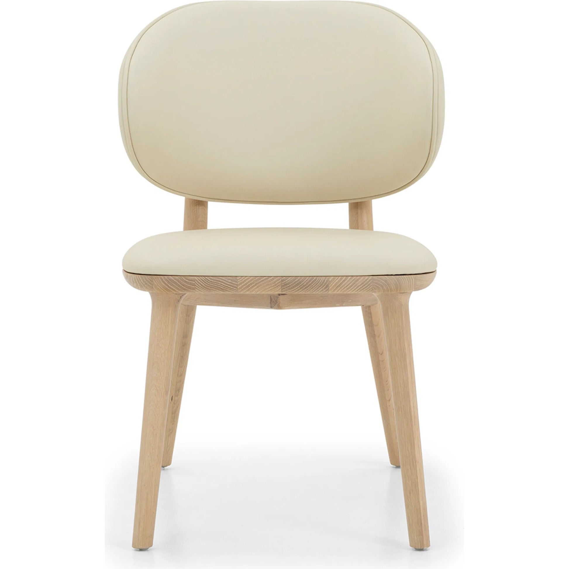 Soren Dining Chair by Interlude Home. Made from oak, vegan leather in a transitional style.