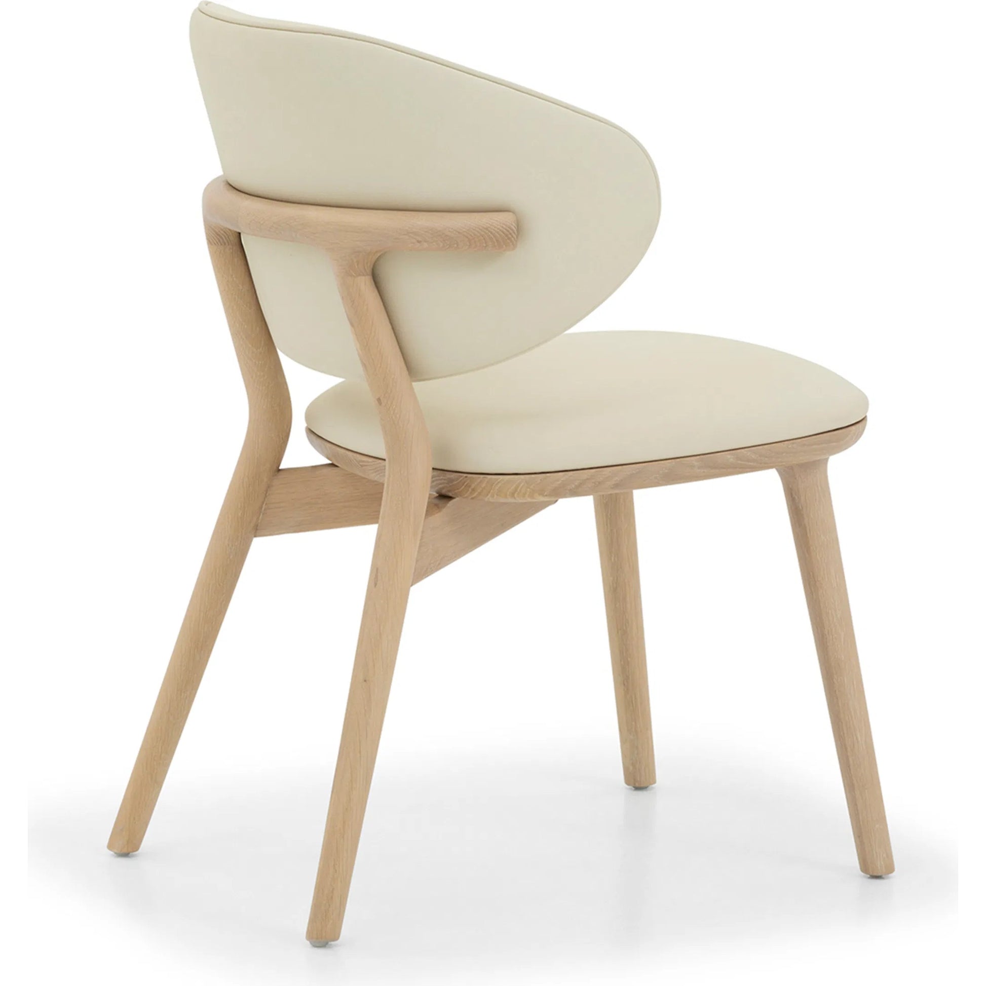 Soren Dining Chair by Interlude Home. Made from oak, vegan leather in a transitional style.