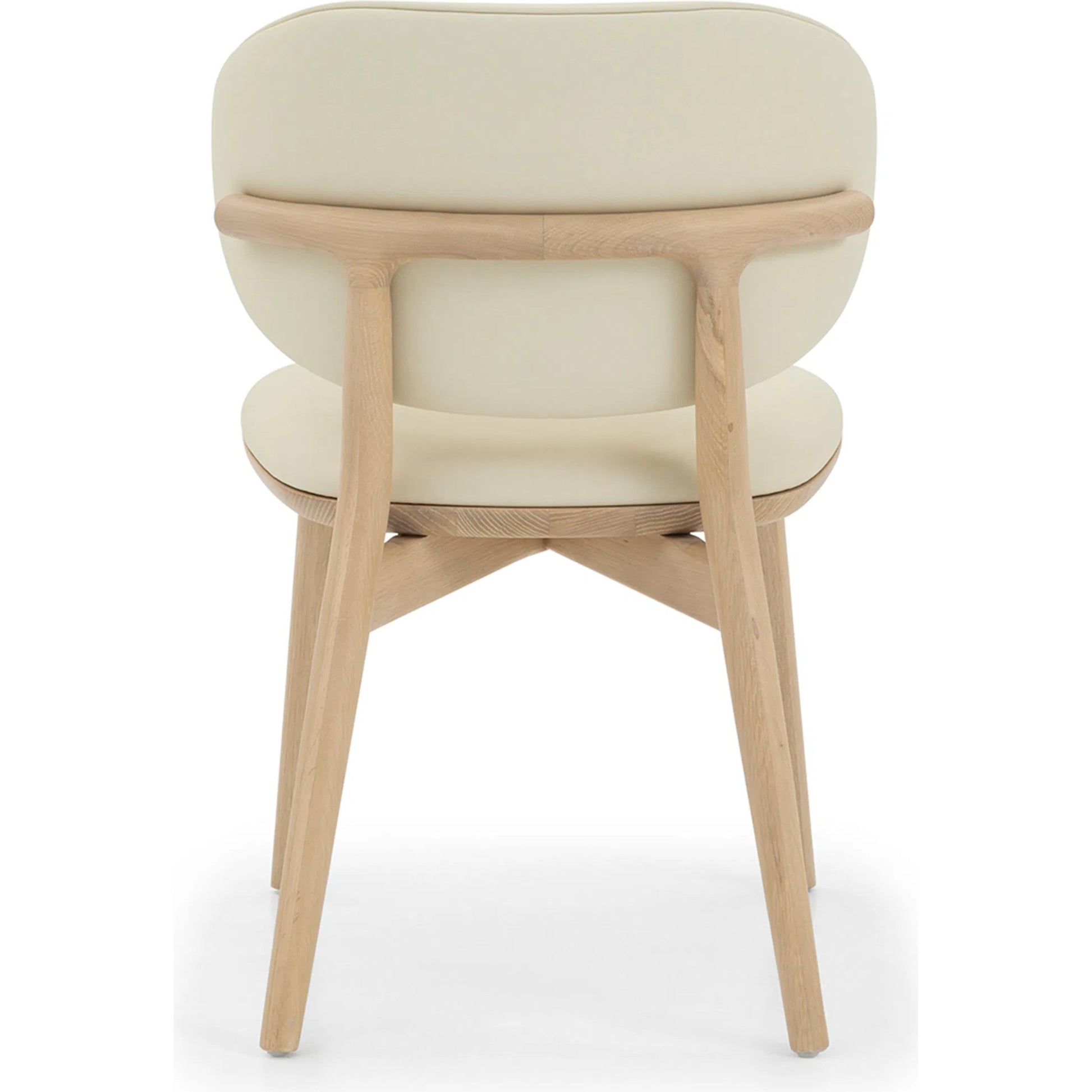 Soren Dining Chair by Interlude Home. Made from oak, vegan leather in a transitional style.