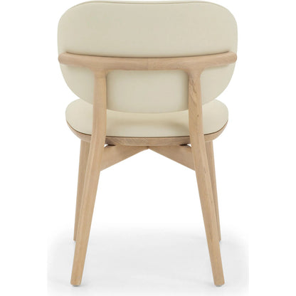 Soren Dining Chair by Interlude Home. Made from oak, vegan leather in a transitional style.