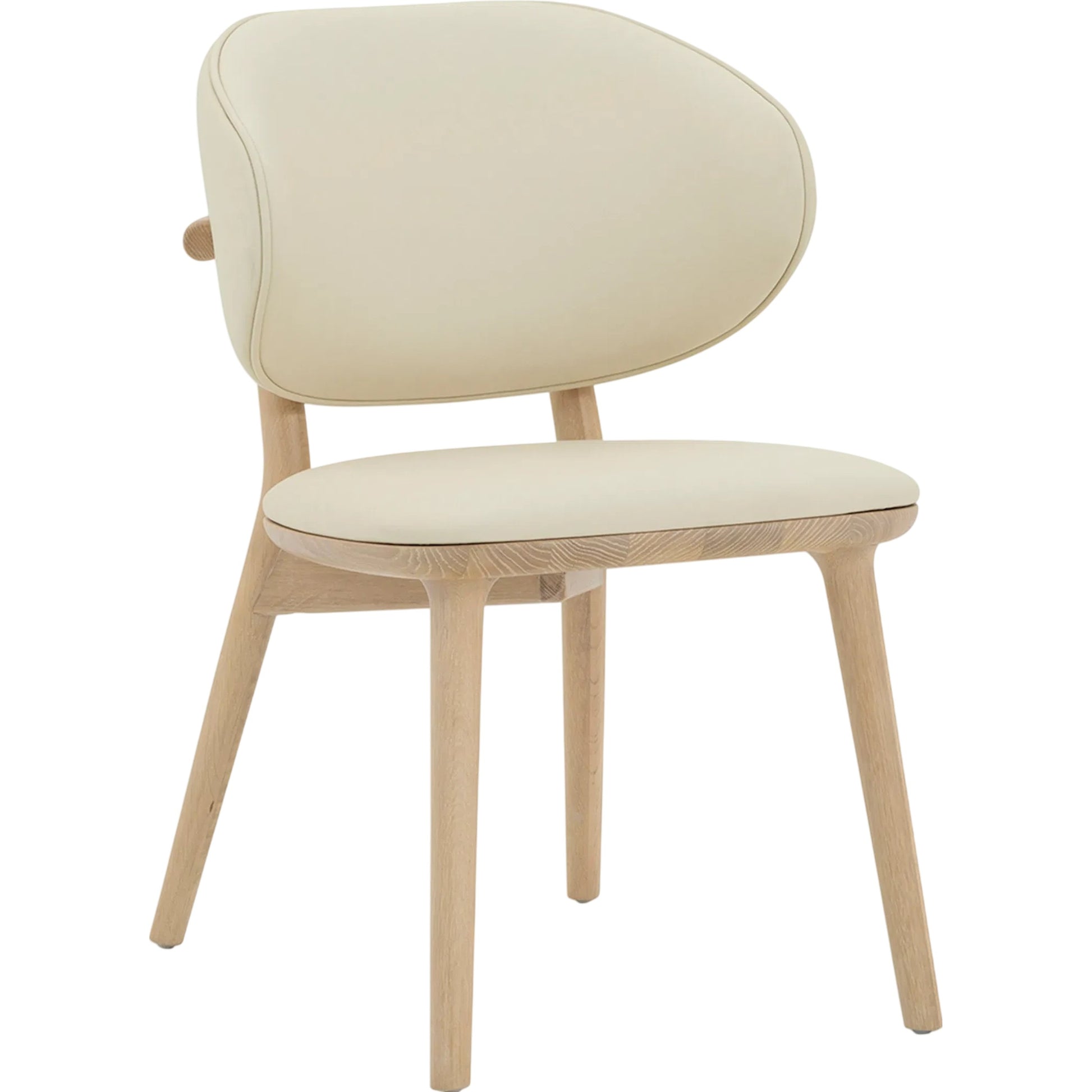 Soren Dining Chair by Interlude Home. Made from oak, vegan leather in a transitional style.
