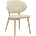 Soren Dining Chair by Interlude Home. Made from oak, vegan leather in a transitional style.