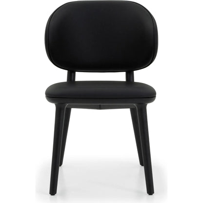 Soren Dining Chair by Interlude Home. Made from oak, vegan leather in a transitional style.