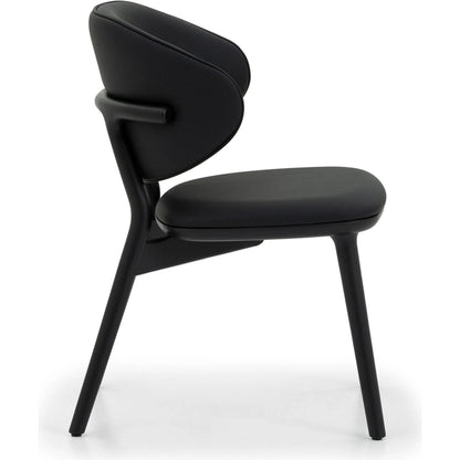 Soren Dining Chair by Interlude Home. Made from oak, vegan leather in a transitional style.