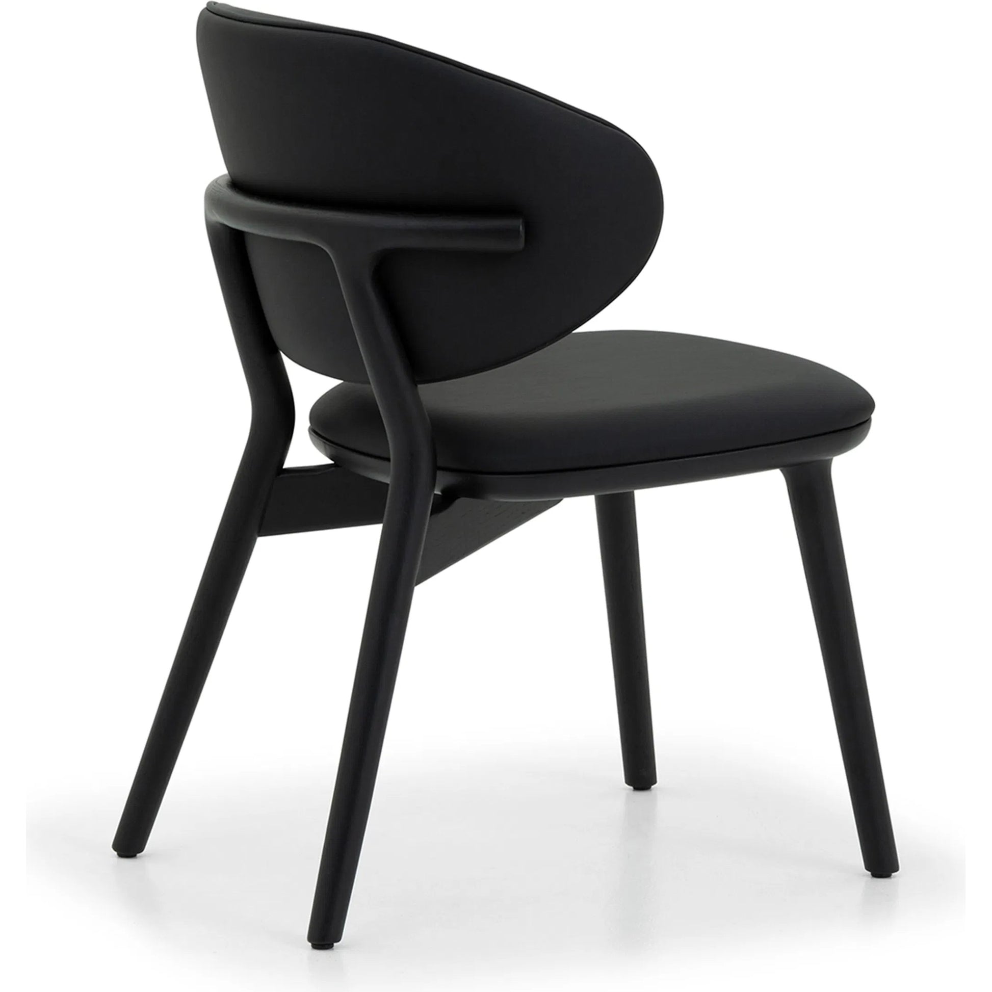 Soren Dining Chair by Interlude Home. Made from oak, vegan leather in a transitional style.