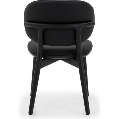 Soren Dining Chair by Interlude Home. Made from oak, vegan leather in a transitional style.
