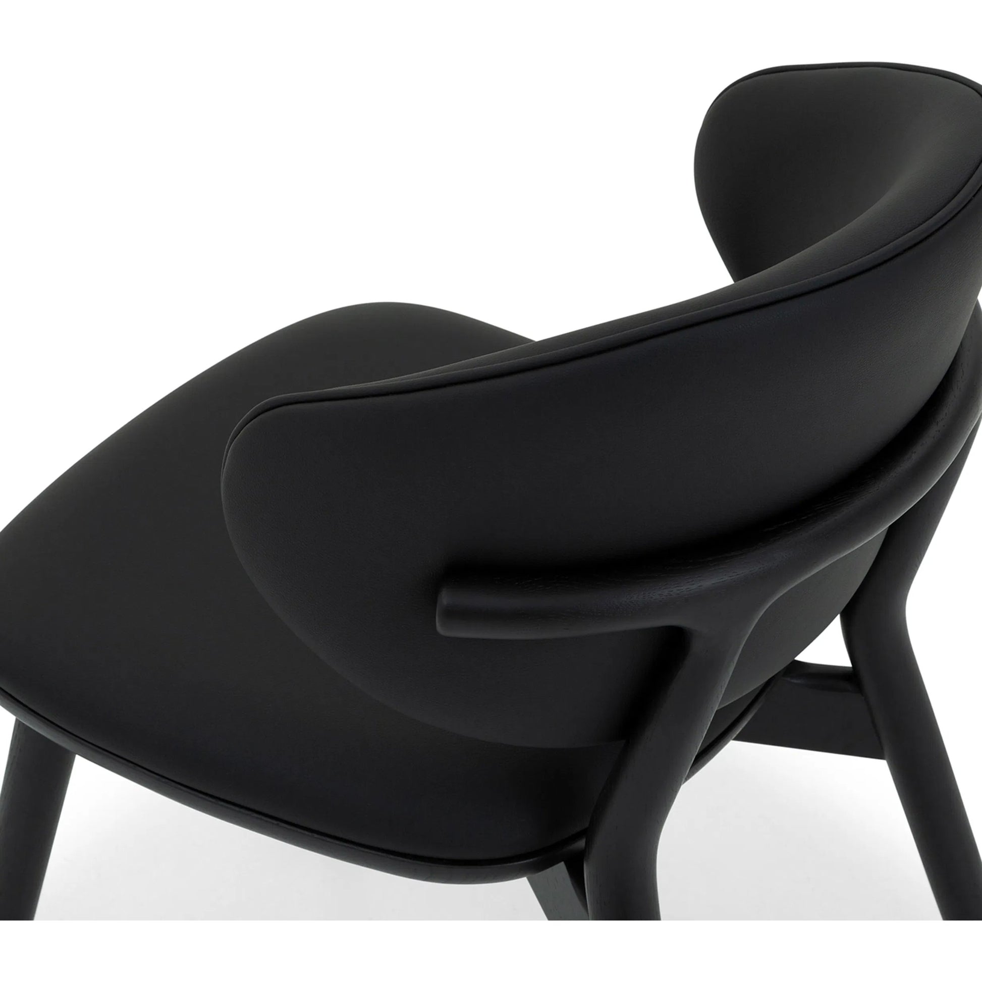 Soren Dining Chair by Interlude Home. Made from oak, vegan leather in a transitional style.