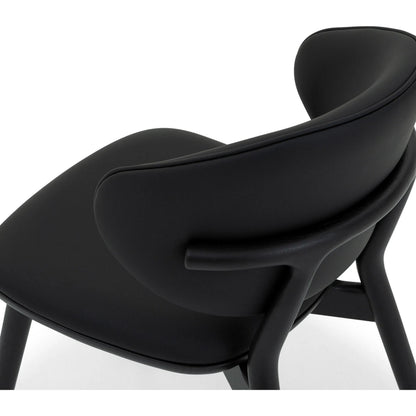Soren Dining Chair by Interlude Home. Made from oak, vegan leather in a transitional style.