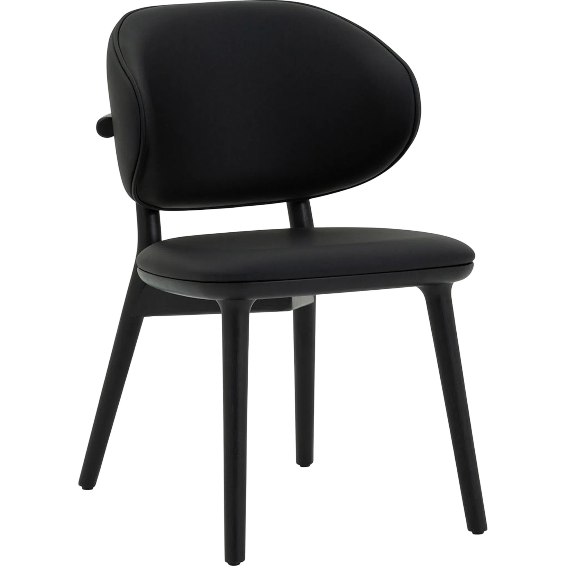 Soren Dining Chair by Interlude Home. Made from oak, vegan leather in a transitional style.