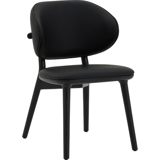 Soren Dining Chair by Interlude Home. Made from oak, vegan leather in a unique style.