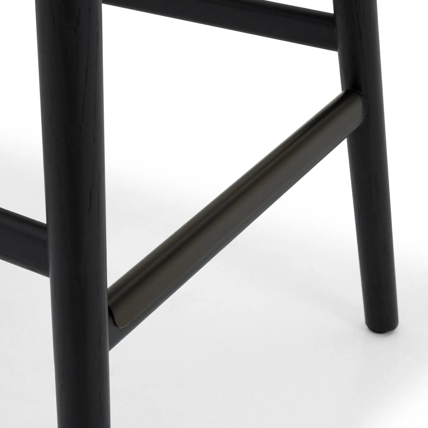 008 SI-2374594 | Closeup | Soren Counter Stool by Interlude Home. Made from oak, vegan leather, metal in a transitional style.