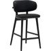 Soren Counter Stool by Interlude Home. Made from oak, vegan leather, metal in a transitional style.