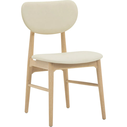Stella Dining Chair (Set of 2) by Interlude Home. Made from oak, vegan leather in a unique style.