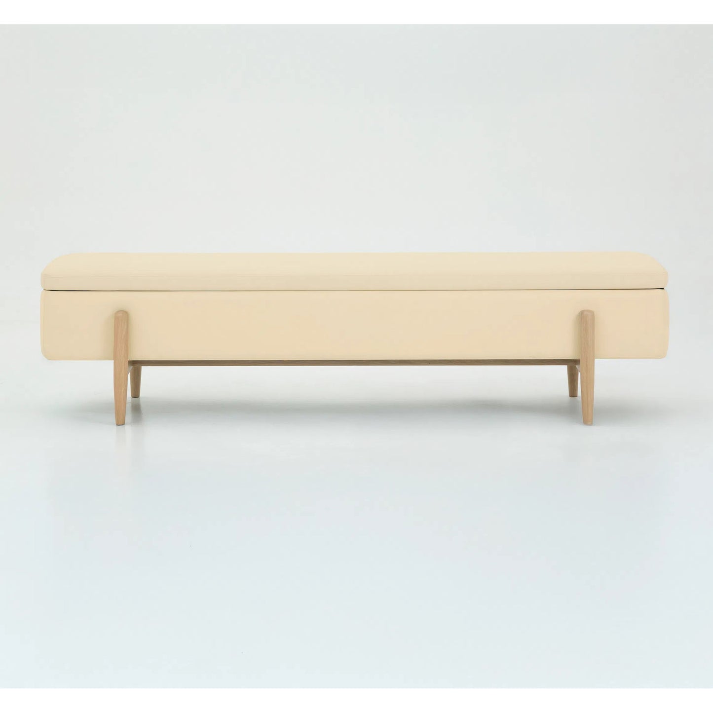 004 SI-2519569 | Additional Silo | Brynn Storage Bench by Interlude Home in saddle, acorn. Made from oak, vegan leather in a transitional style.