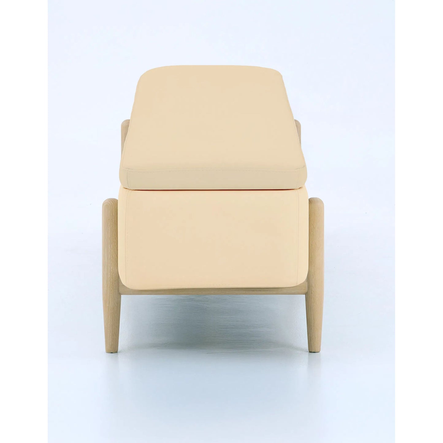 002 SI-2519569 | Additional Silo | Brynn Storage Bench by Interlude Home in saddle, acorn. Made from oak, vegan leather in a transitional style.