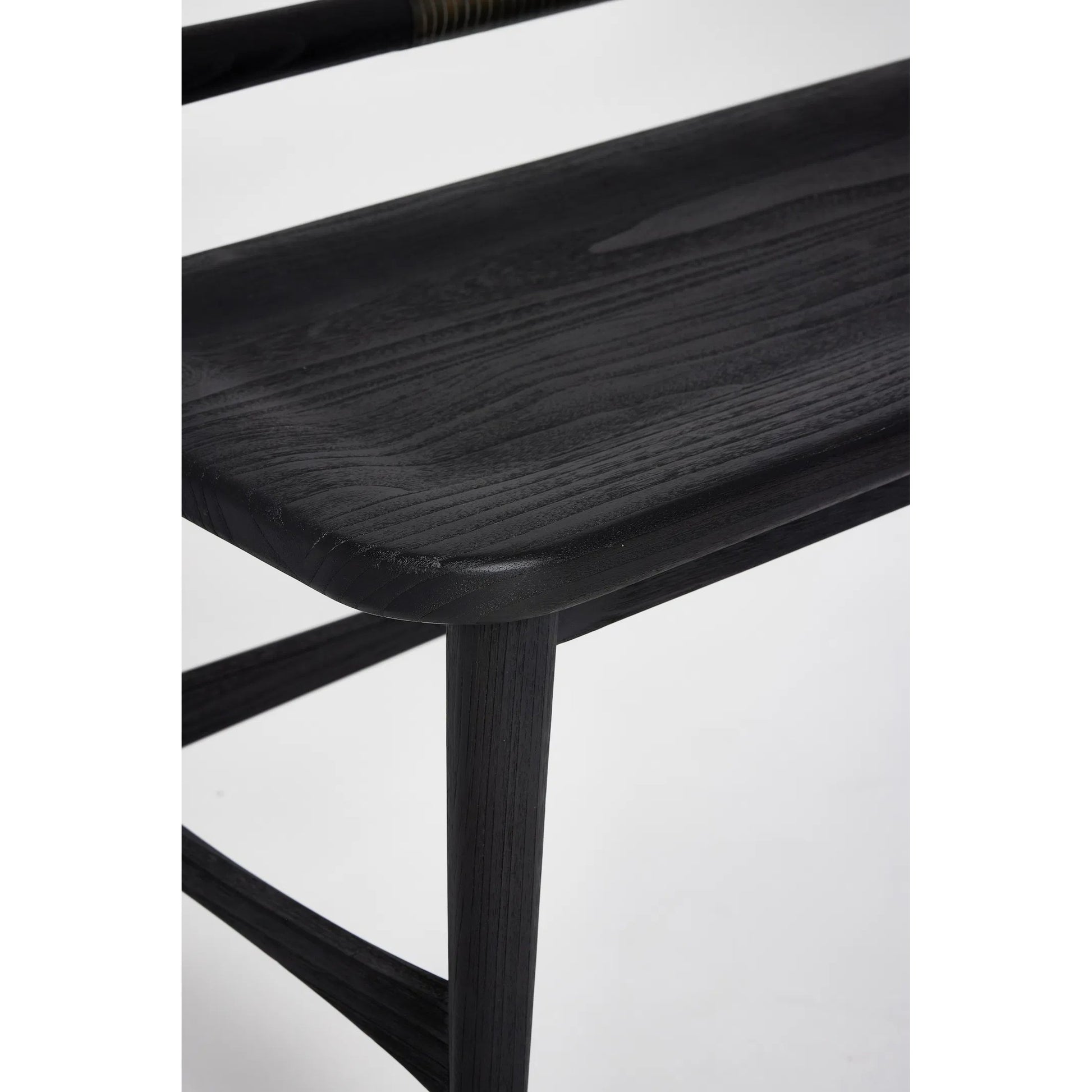 Madeira Bench by Interlude Home. Made from sunkai wood, leather in a traditional style.
