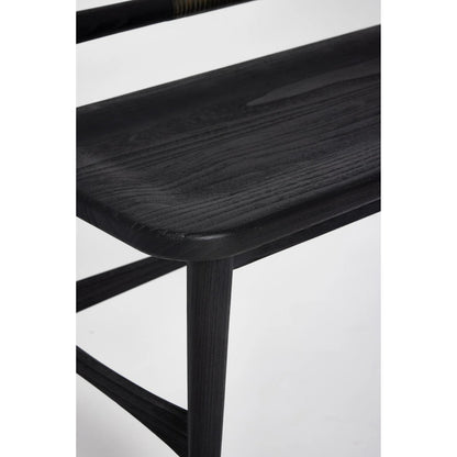 Madeira Bench by Interlude Home. Made from sunkai wood, leather in a traditional style.