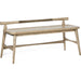 Madeira Bench by Interlude Home. Made from sunkai wood, leather in a traditional style.