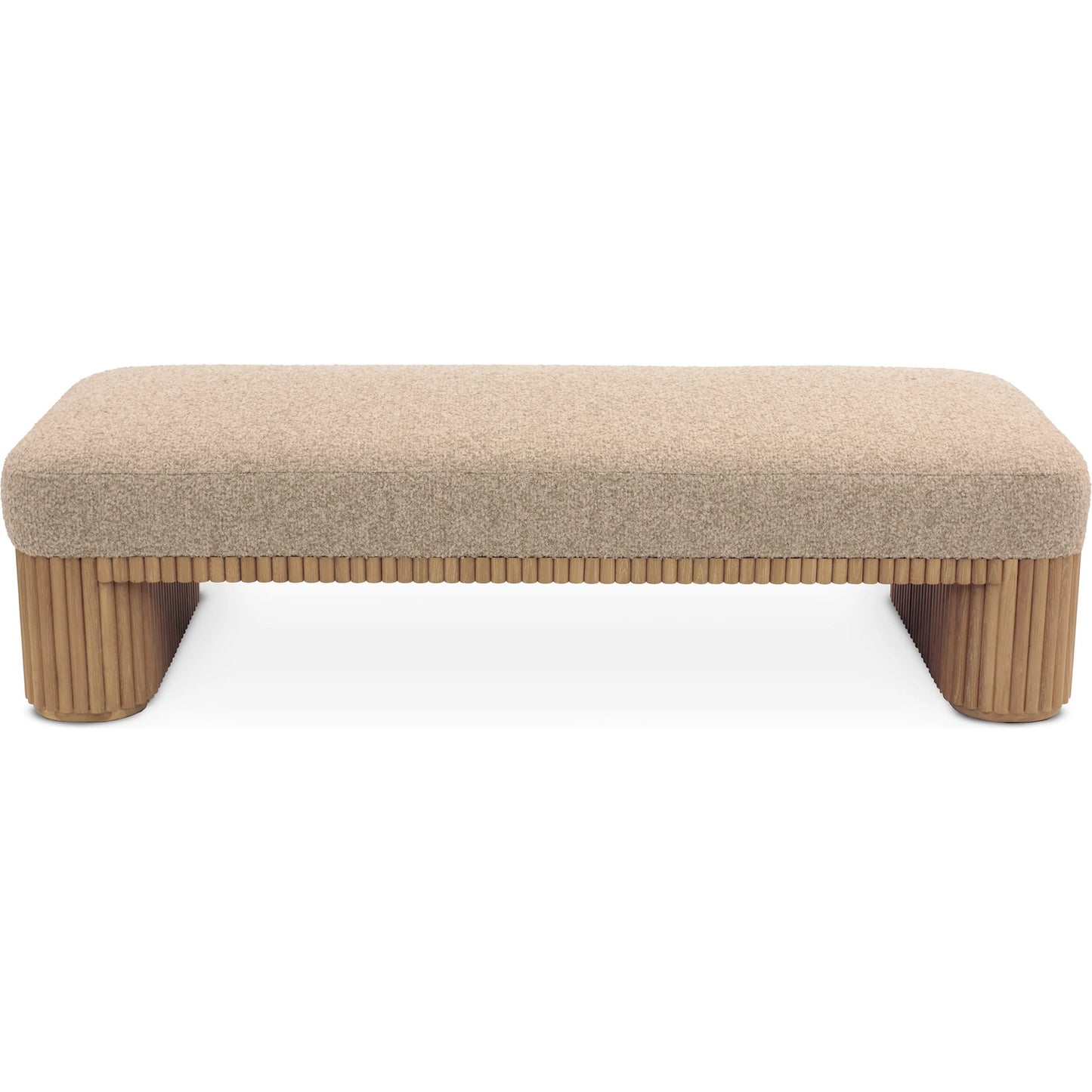 002 SI-2519593 | Additional Silo | Laurel Bench by Interlude Home in saddle, finch. Made from oak, fabric in a transitional style.