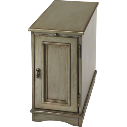 Harling End Table by Butler Specialty Company in gray and silver satin. Made from poplar hardwood solids, mdf, cherry veneer in a cottage & farmhouse style.