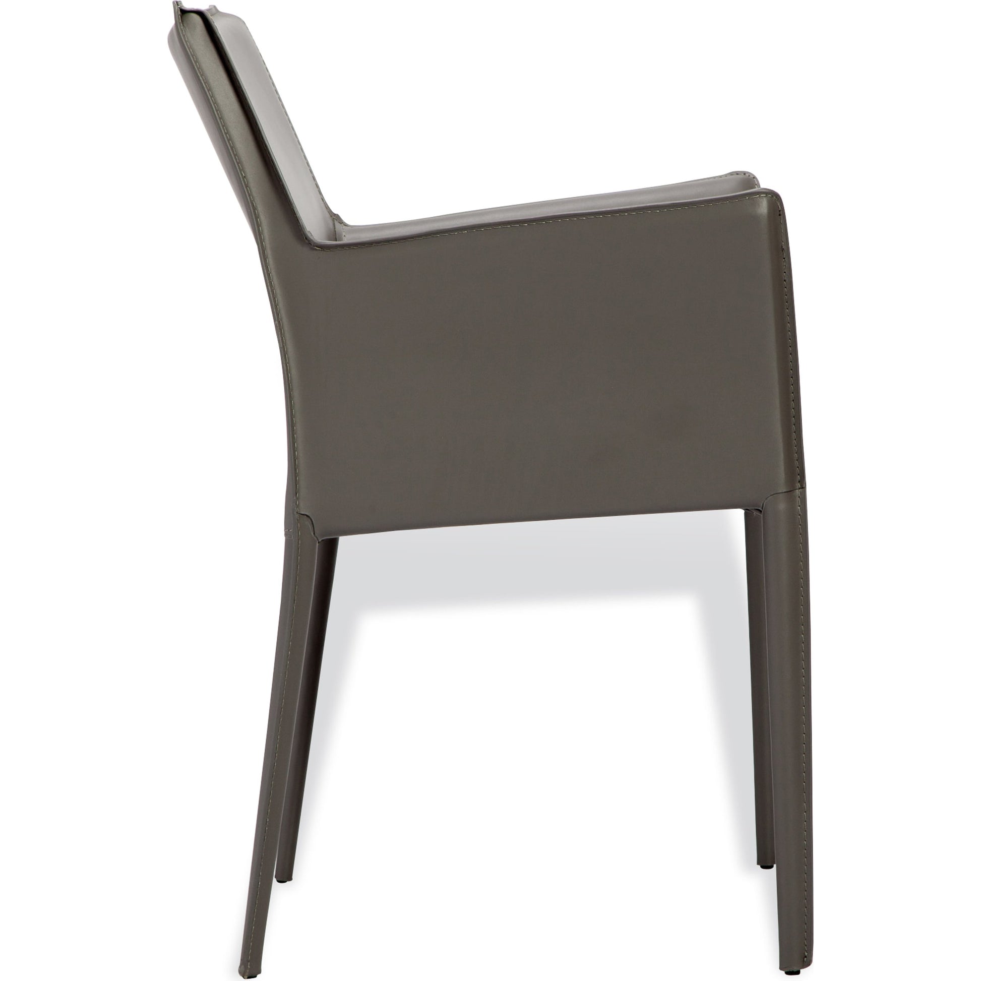 Jada Arm Chair by Interlude Home in mediterranean sand. Made from bonded leather, iron in a modern style.