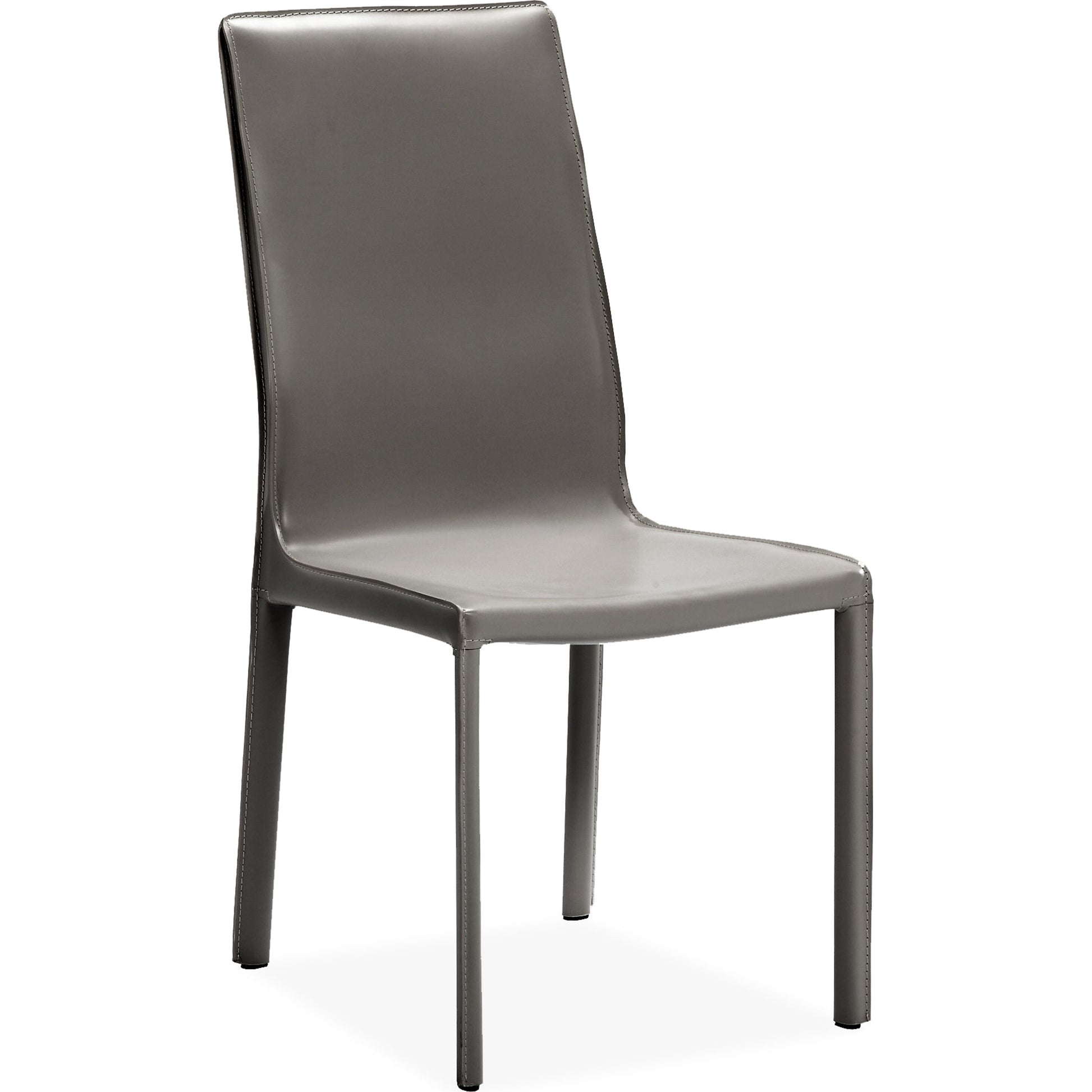 Jada High Back Dining Chair (Set of 2) by Interlude Home in mediterranean sand. Made from bonded leather, iron in a modern style.