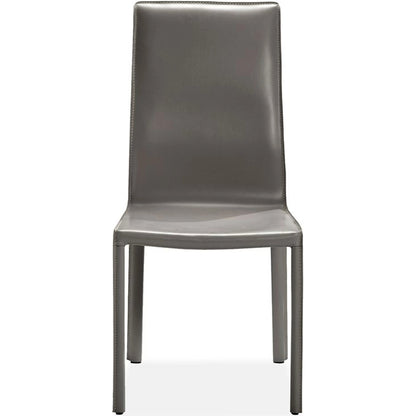 Jada High Back Dining Chair (Set of 2) by Interlude Home in mediterranean sand. Made from bonded leather, iron in a modern style.