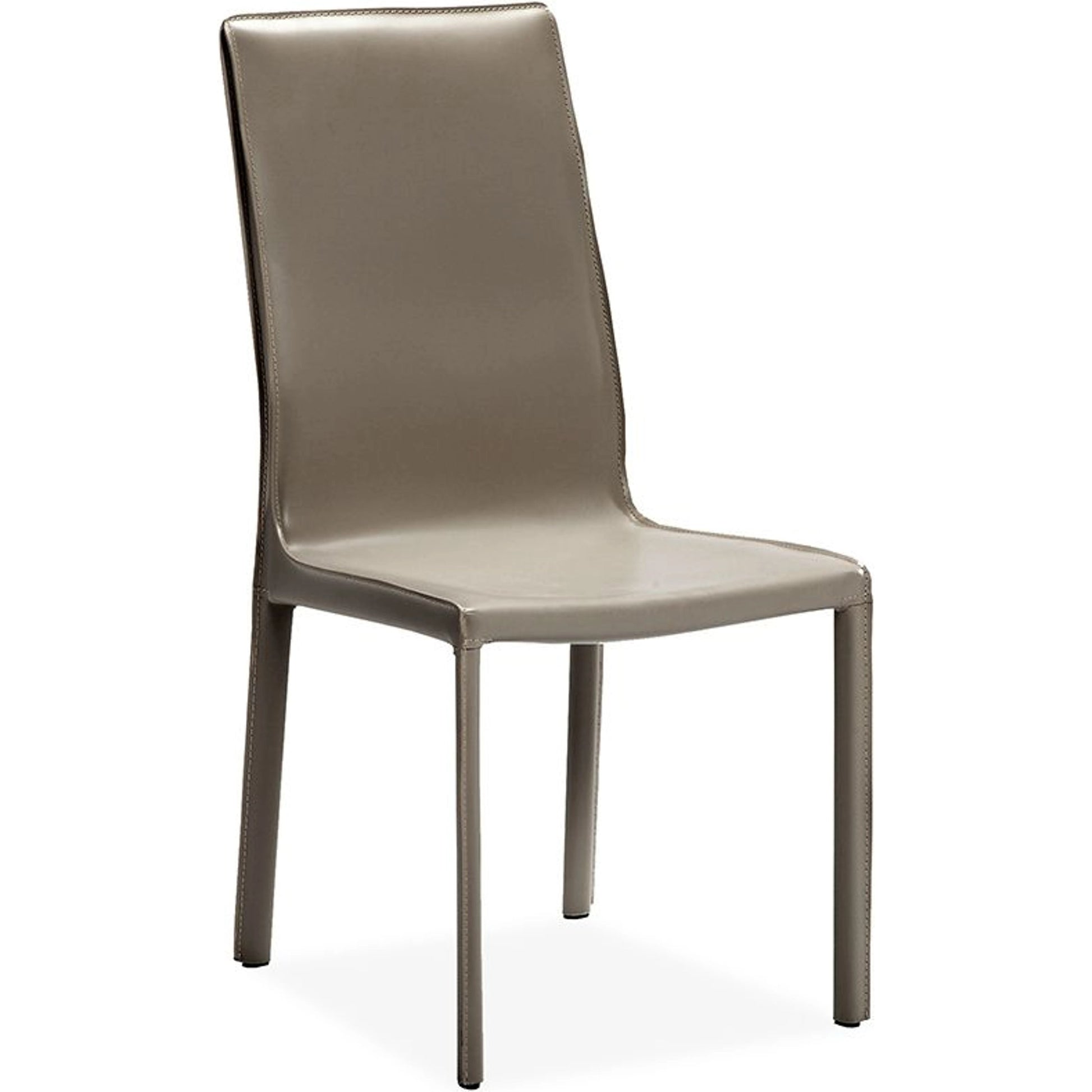 Jada High Back Dining Chair (Set of 2) by Interlude Home in mediterranean sand. Made from bonded leather, iron in a modern style.