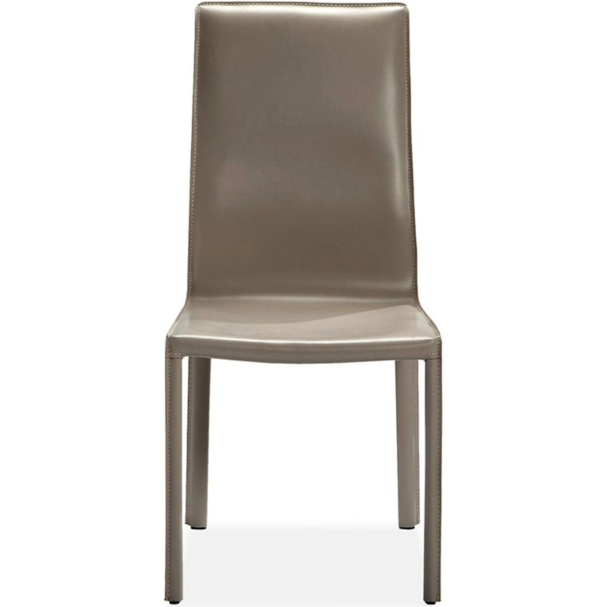 Jada High Back Dining Chair (Set of 2) by Interlude Home in mediterranean sand. Made from bonded leather, iron in a modern style.