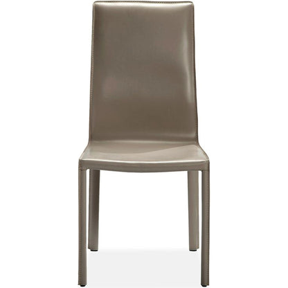 Jada High Back Dining Chair (Set of 2) by Interlude Home in mediterranean sand. Made from bonded leather, iron in a modern style.