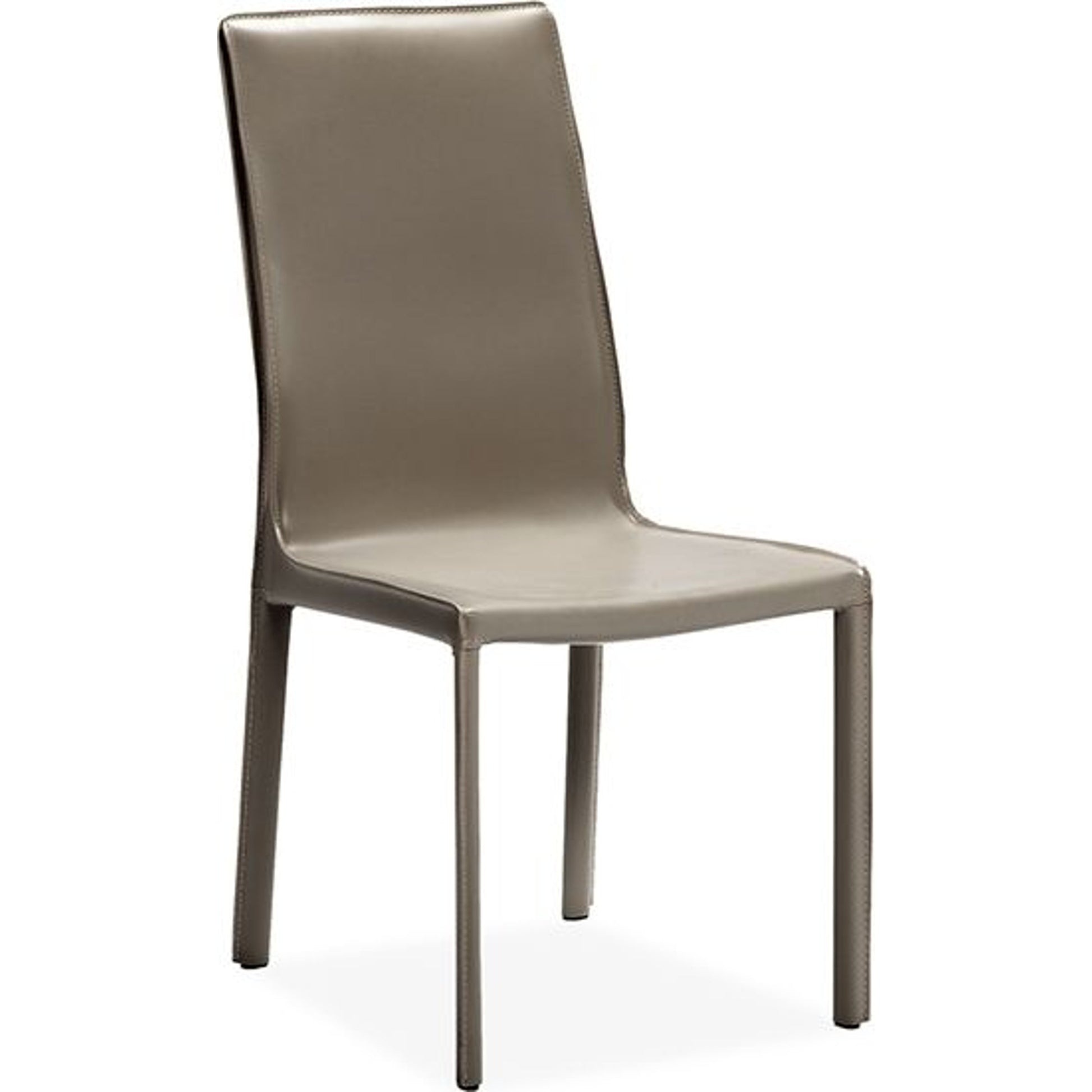 Jada High Back Dining Chair (Set of 2) by Interlude Home in mediterranean sand. Made from bonded leather, iron in a modern style.