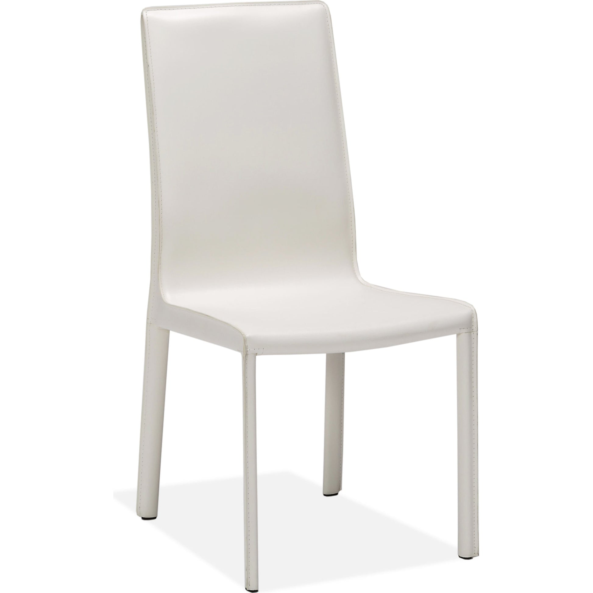 Jada High Back Dining Chair (Set of 2) by Interlude Home in mediterranean sand. Made from bonded leather, iron in a modern style.