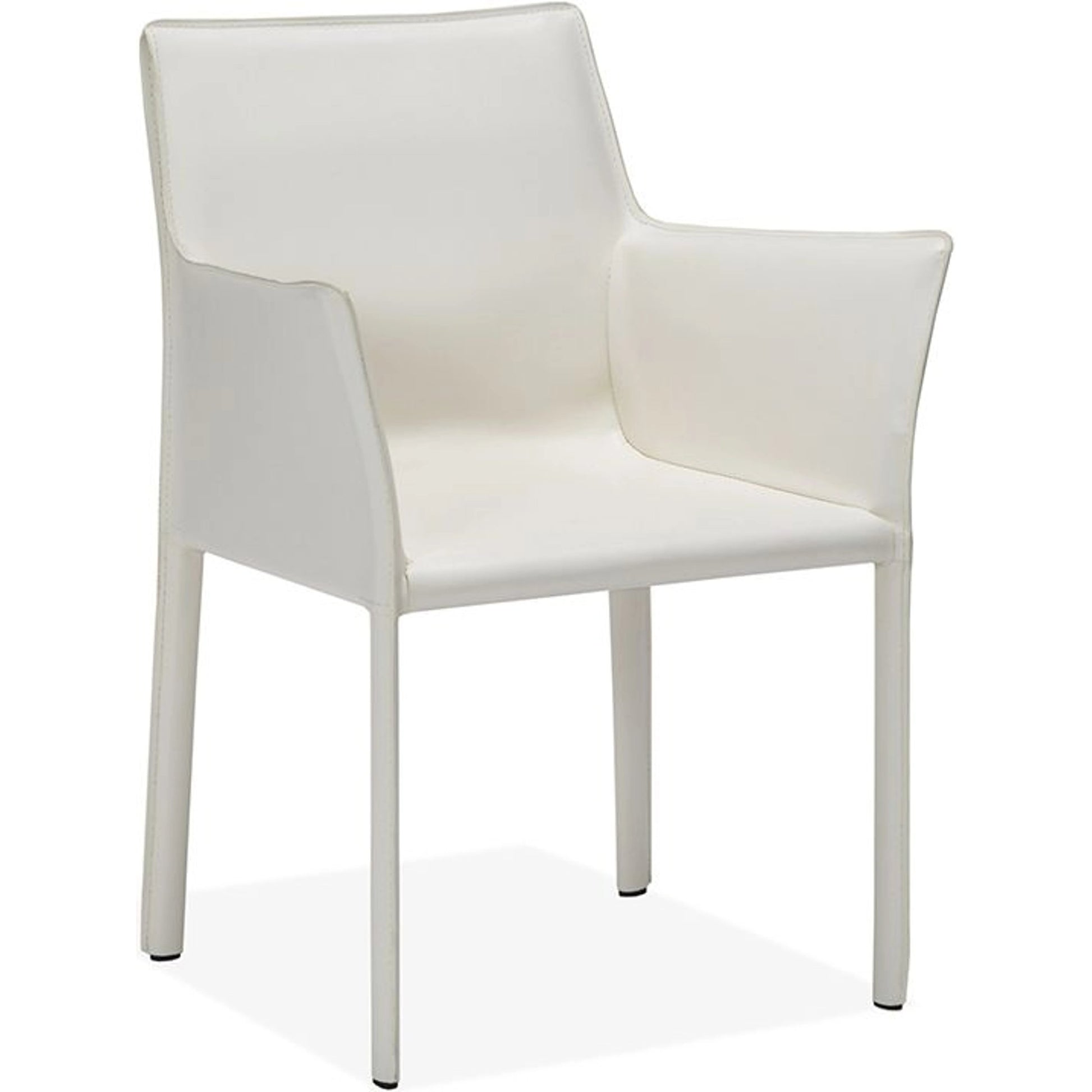 Jada Arm Chair by Interlude Home in mediterranean sand. Made from bonded leather, iron in a modern style.