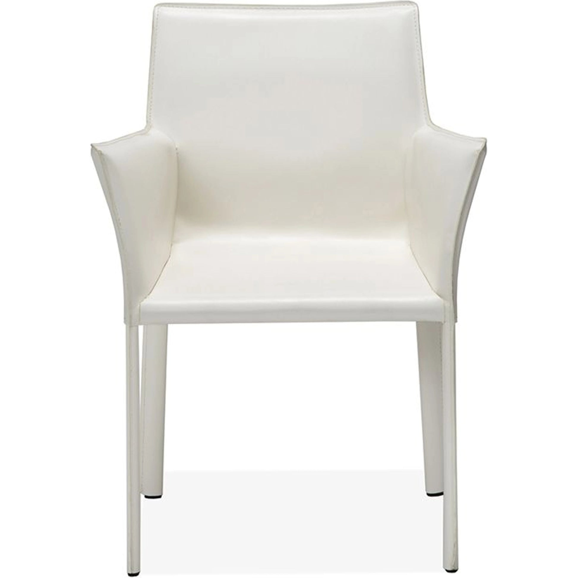 Jada Arm Chair by Interlude Home in mediterranean sand. Made from bonded leather, iron in a modern style.