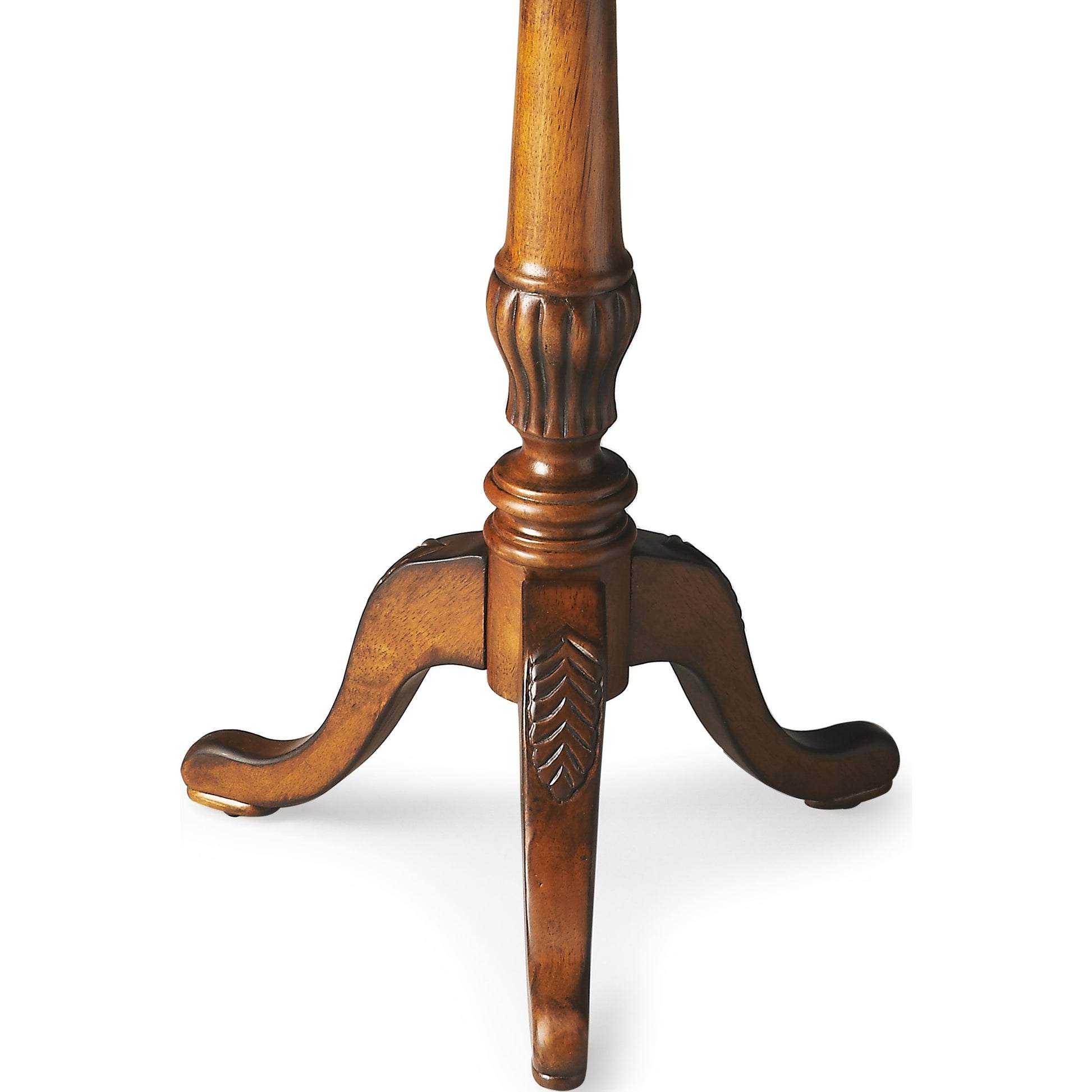 Dansby Pedestal Table by Butler Specialty Company. Made from rubberwood: 50%, oak veneers: 25%, mdf: 20%, resin: 5% in a traditional style.