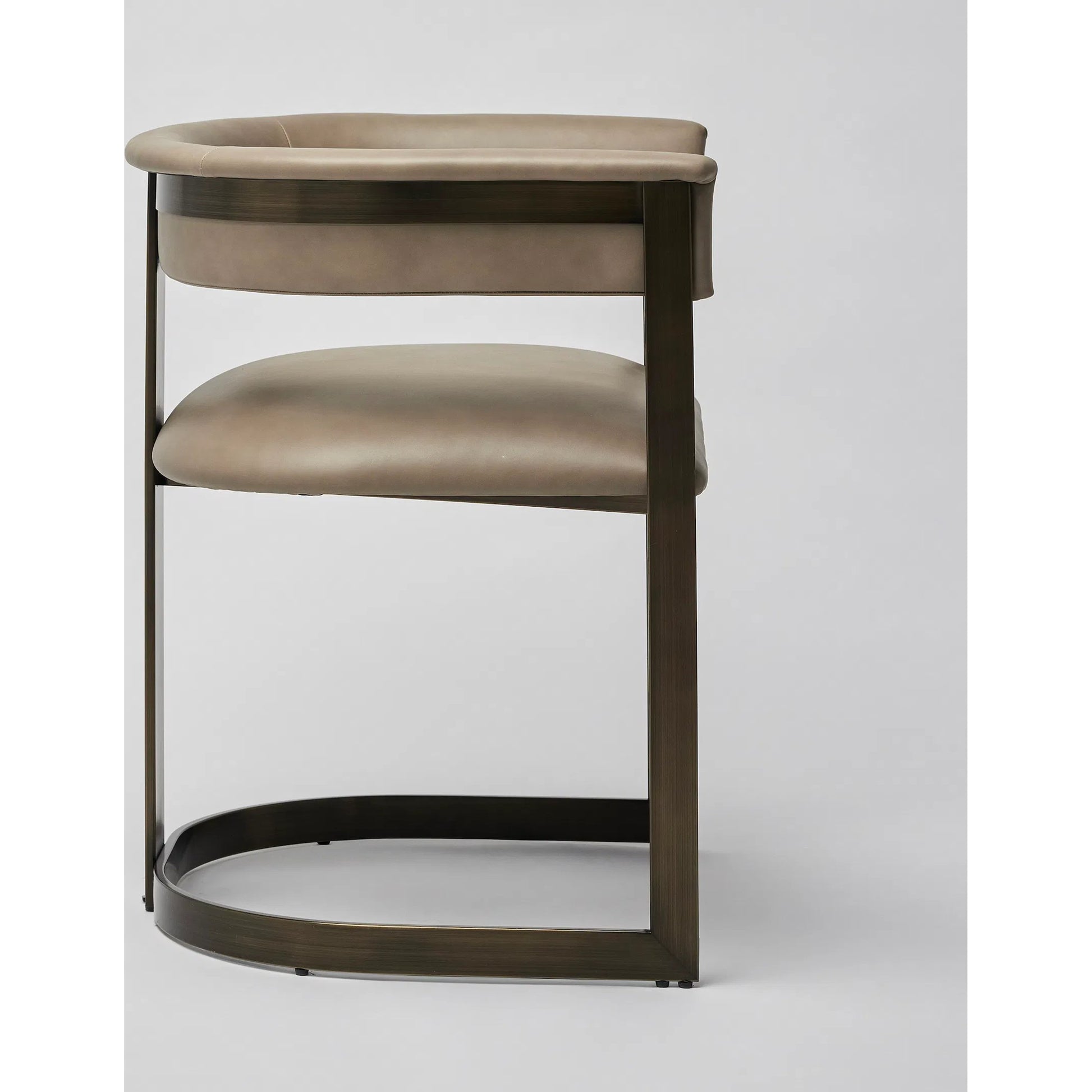 Darcy II Dining Chair by Interlude Home. Made from stainless steel, leather in a modern style.