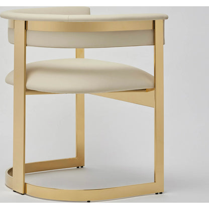 Darcy II Dining Chair by Interlude Home. Made from stainless steel, leather in a modern style.