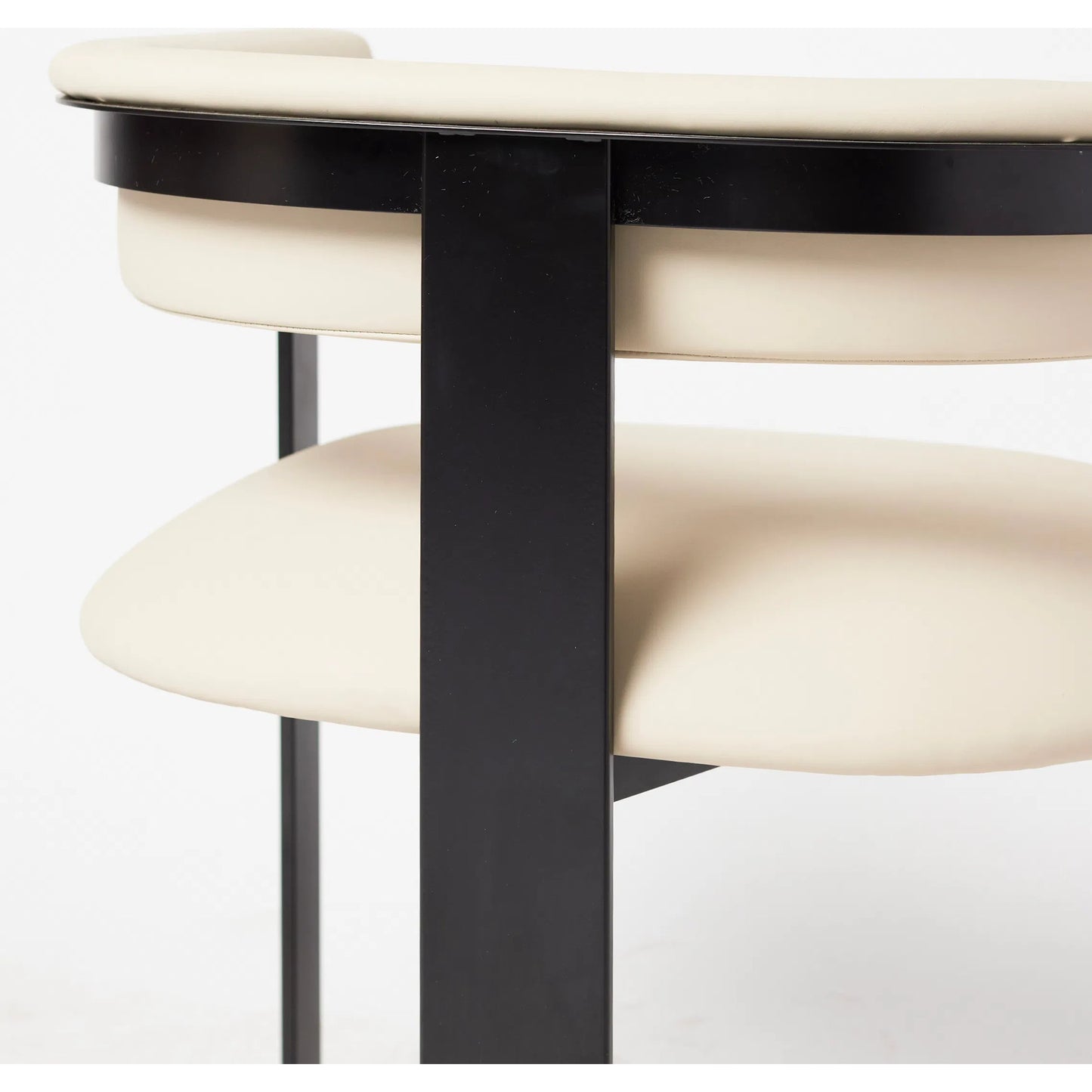 018 SI-2256477 | Closeup | Darcy II Dining Chair by Interlude Home. Made from stainless steel, leather in a modern style.