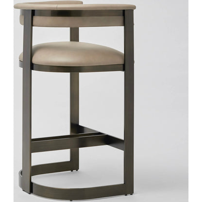 Darcy II Counter Stool by Interlude Home. Made from stainless steel, leather in a modern style.