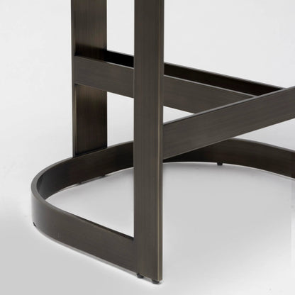 Darcy II Counter Stool by Interlude Home. Made from stainless steel, leather in a modern style.