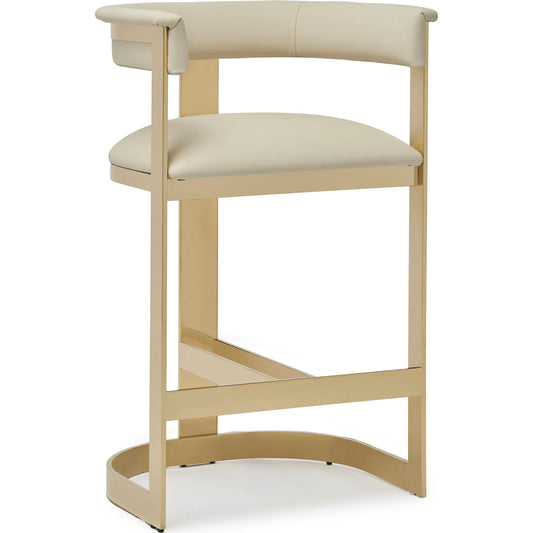Darcy II Counter Stool by Interlude Home. Made from stainless steel, leather in a unique style.
