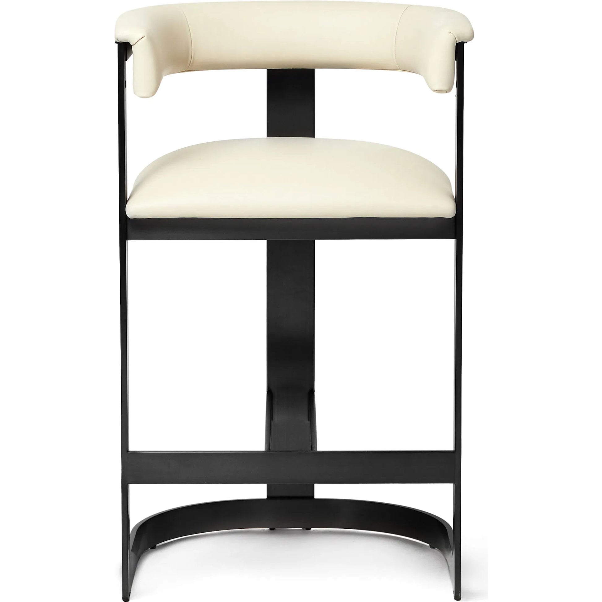 Darcy II Counter Stool by Interlude Home. Made from stainless steel, leather in a modern style.